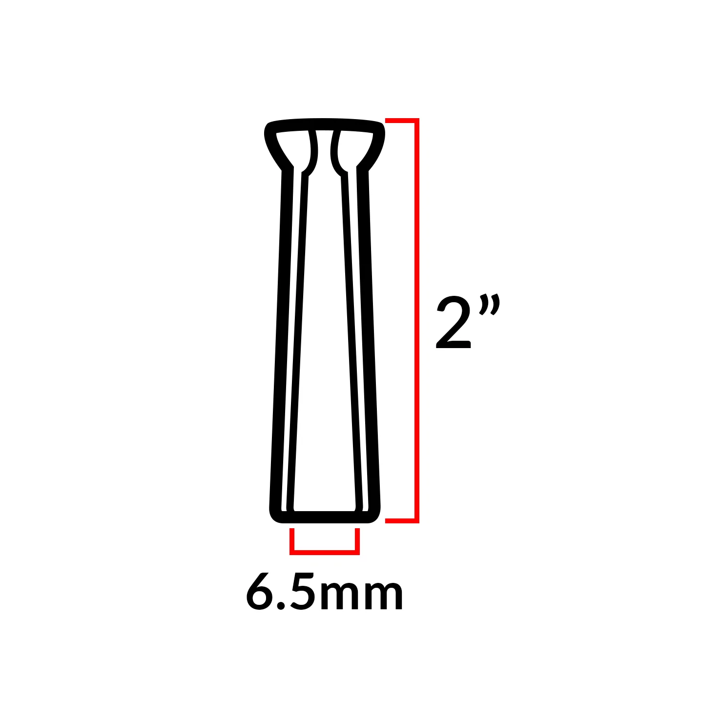 Custom - Pink Slyme 6.5mm Taper Tip with Flare - Image 2