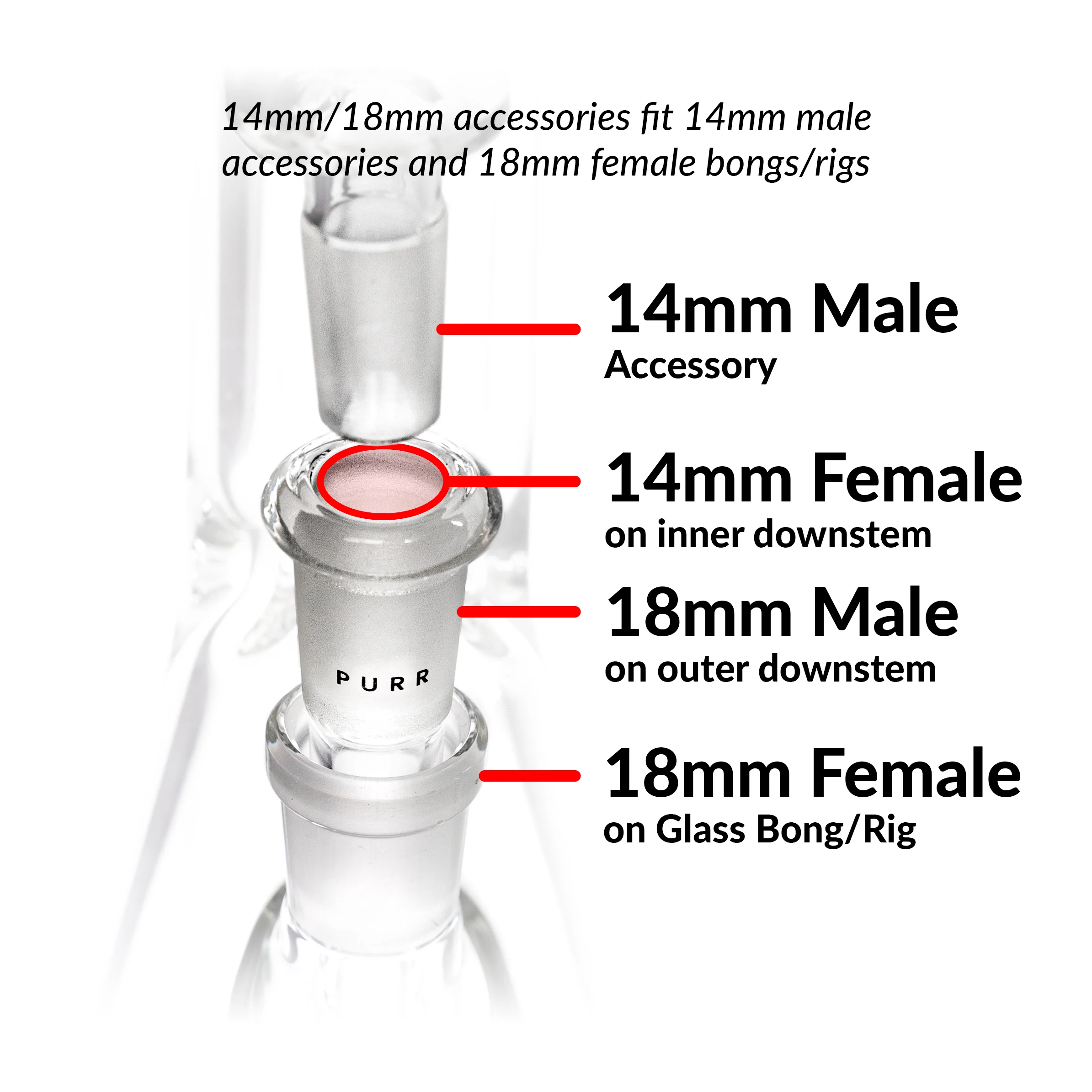 14-18mm Showerhead Downstem - Image 4